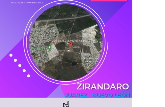Terreno en venta Col. Zirandaro, Juárez, N.L