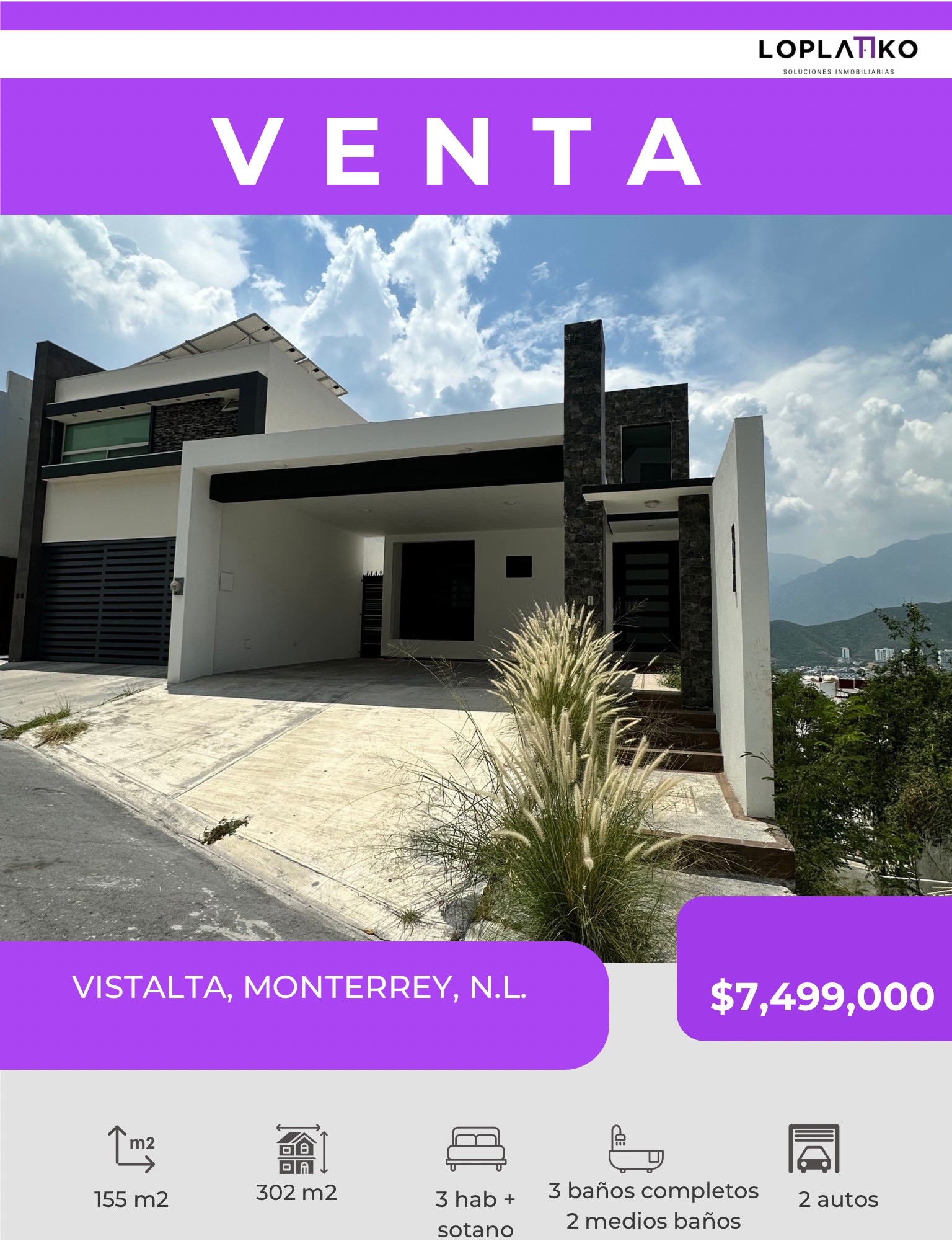 CASA EN VENTA VISTALTA, MTY, NL. ( ZONA SUR)