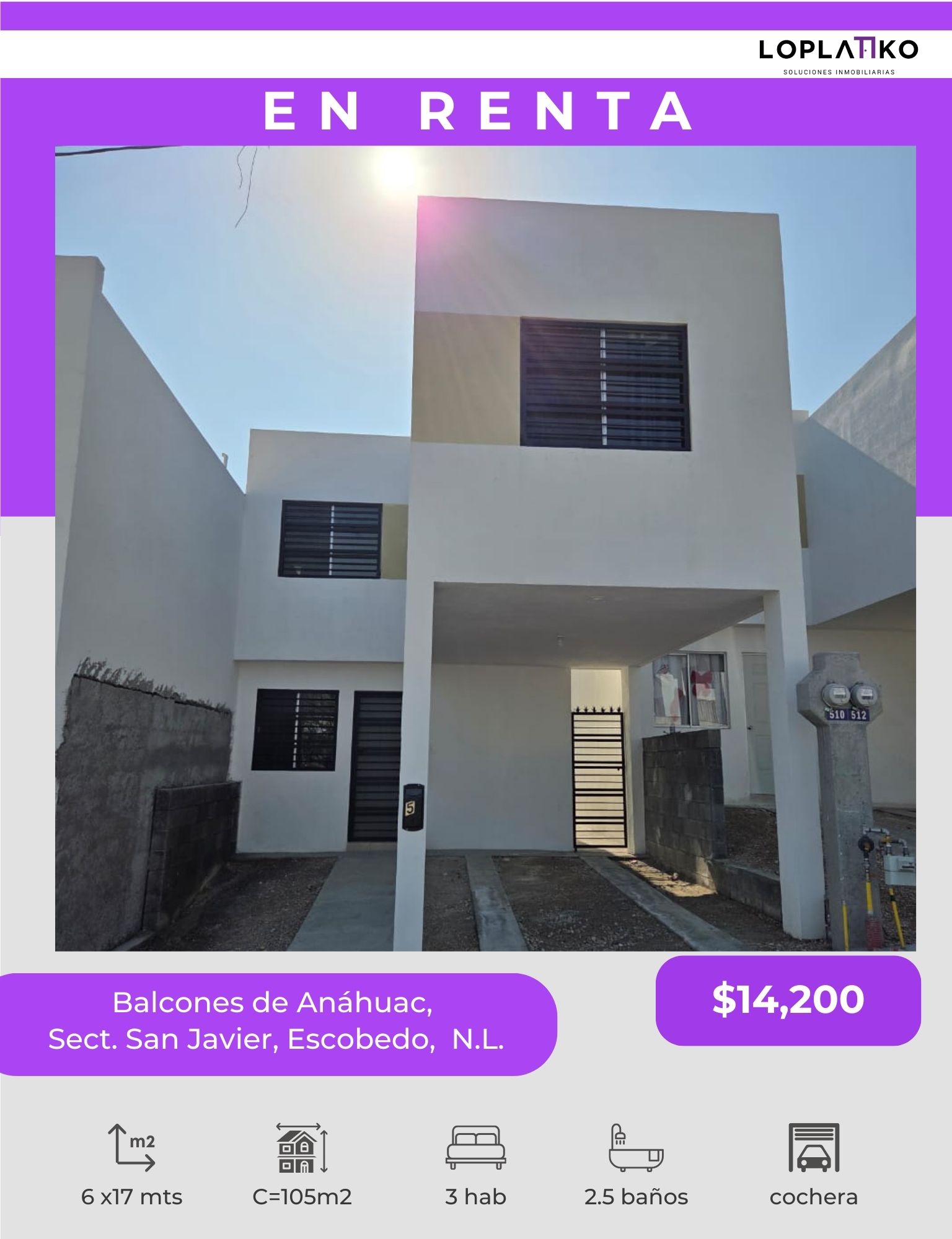 Casa en renta, balcones de anáhuac