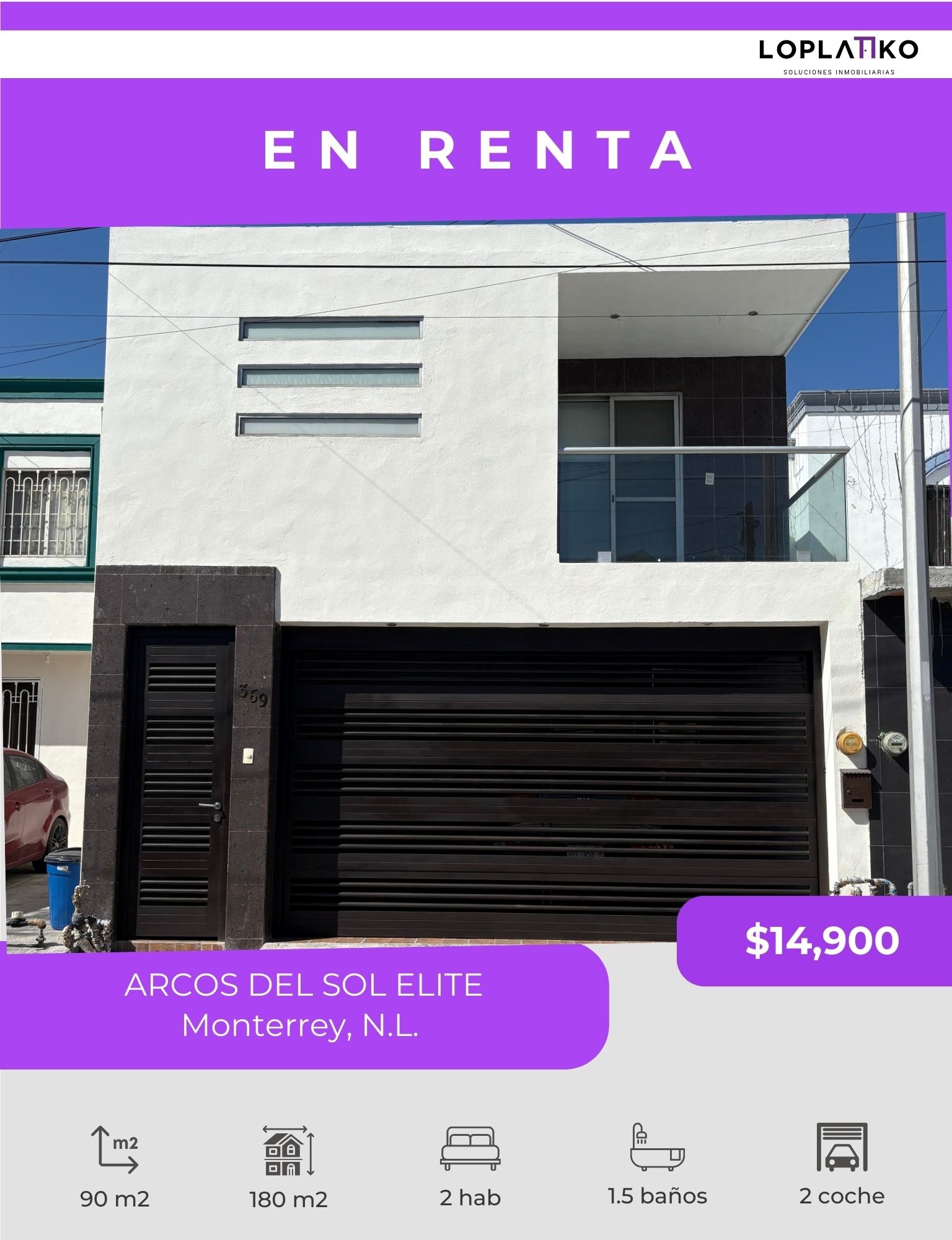 CASA EN RENTA  ARCOS DEL SOL ELITE, MONTERREY N.L.
