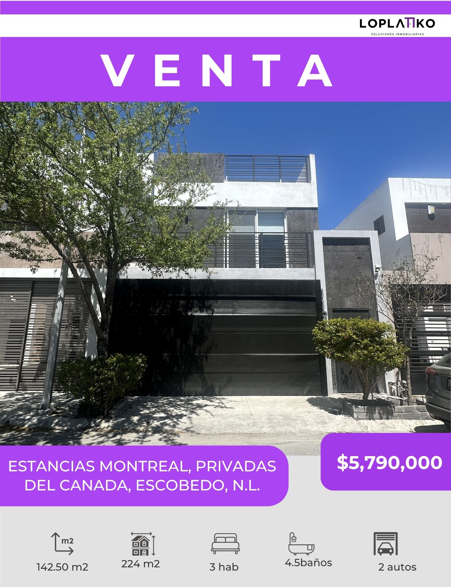 VENTA ESTANCIAS DE MONTREAL, PRIVADAS DEL CANADA, ESCOBEDO, N.L