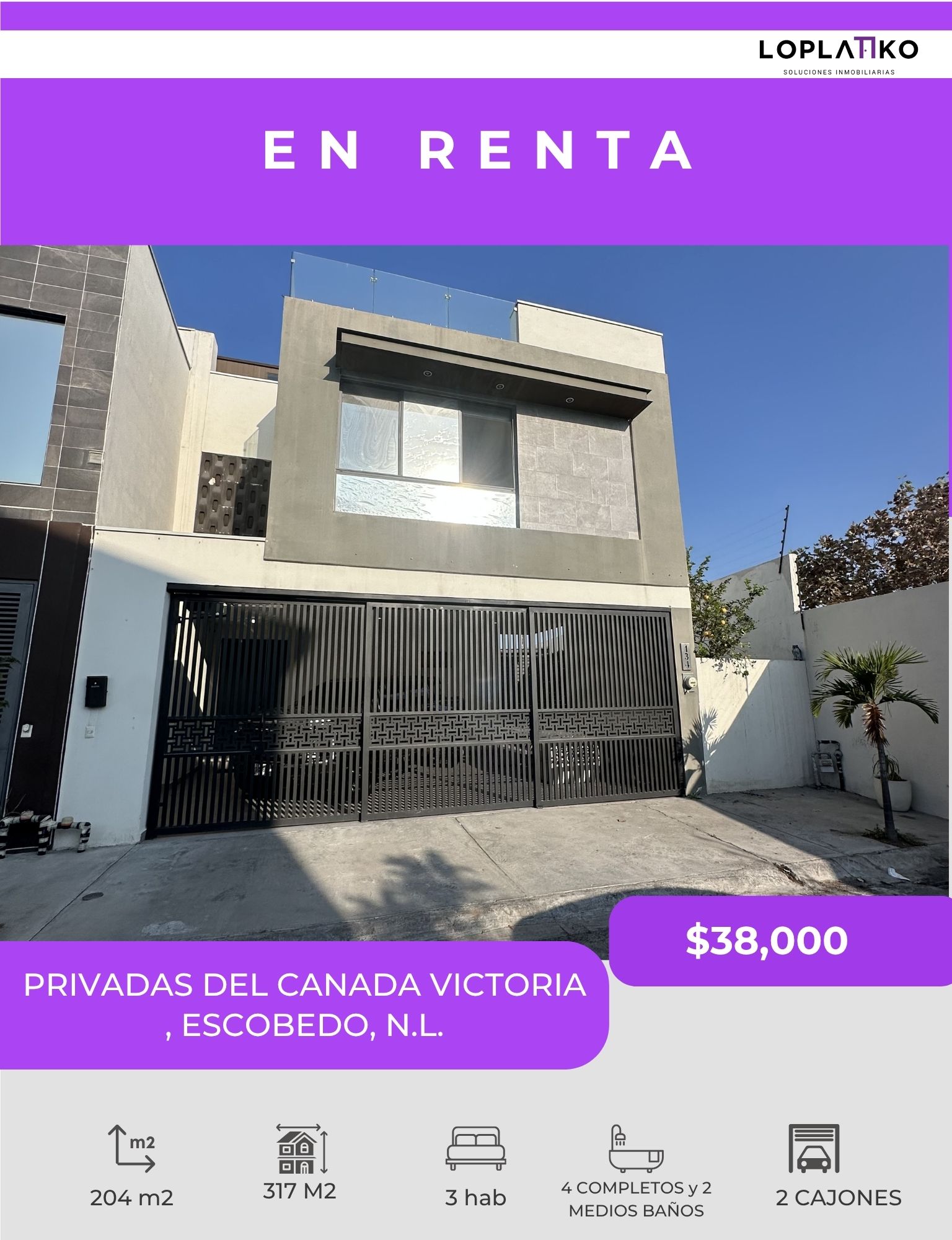 Casa en renta Priv. Victoria (Priv. del canadá) Escobedo