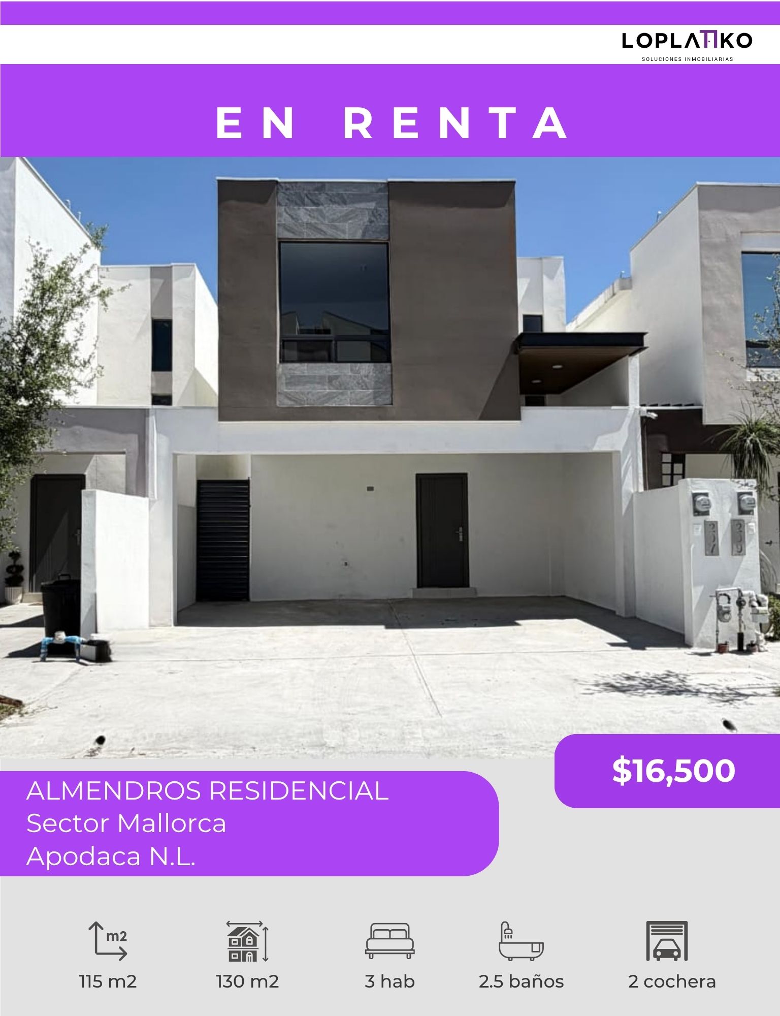 CASA EN RENTA ALMENDROS RESIDENCIAL, SECTOR MALLORCA APODACA N.L.