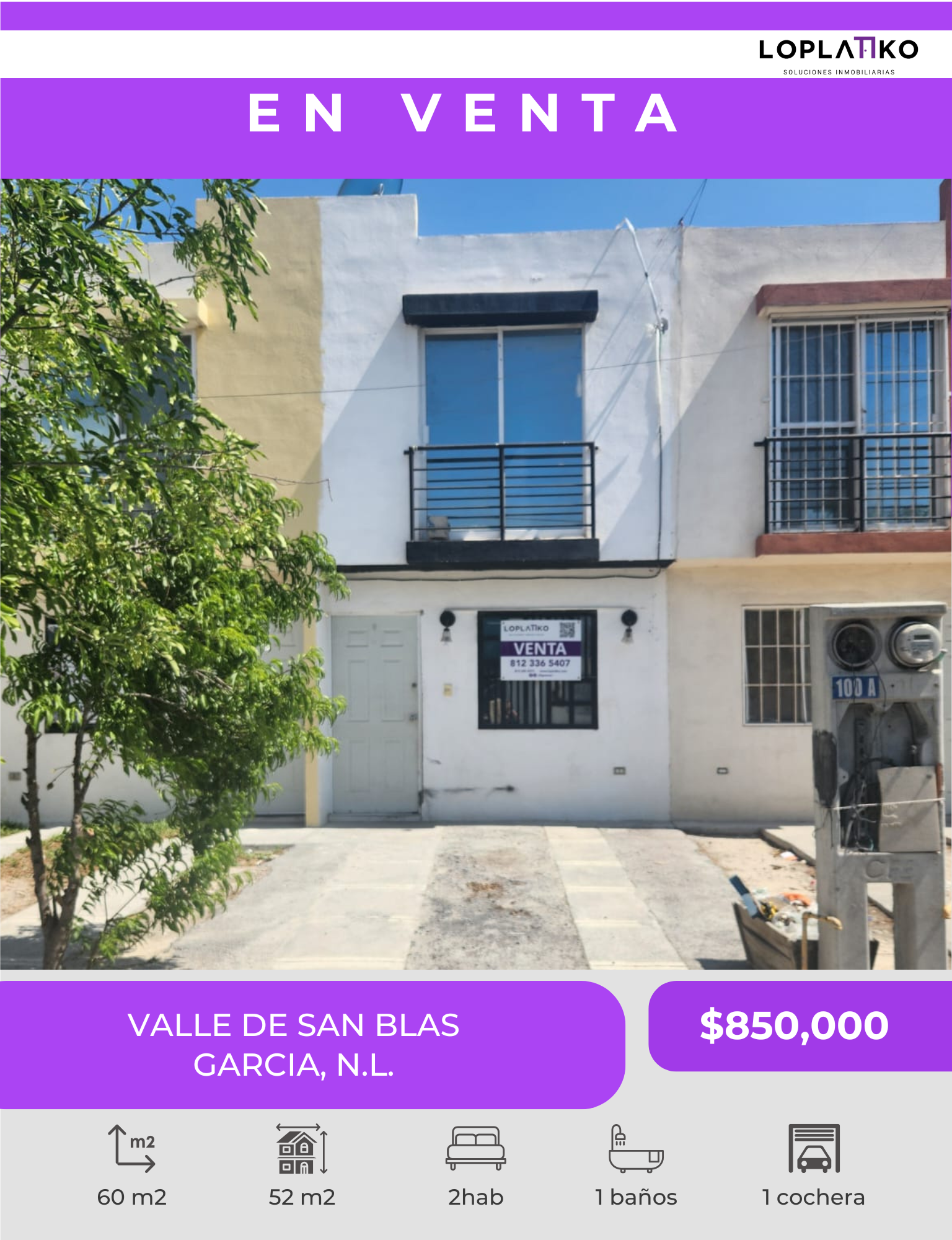 CASA EN VENTA VALLE DE SAN BLAS  MONTERREY N.L.