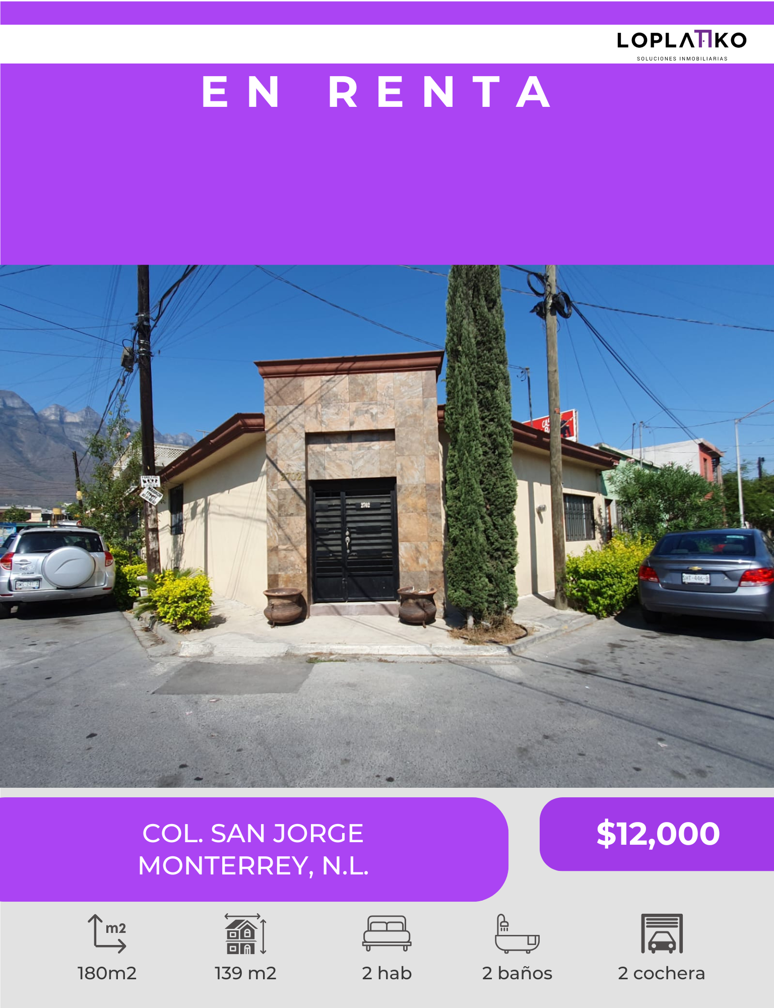 Casa en renta en colonia San Jorge, Monterrey